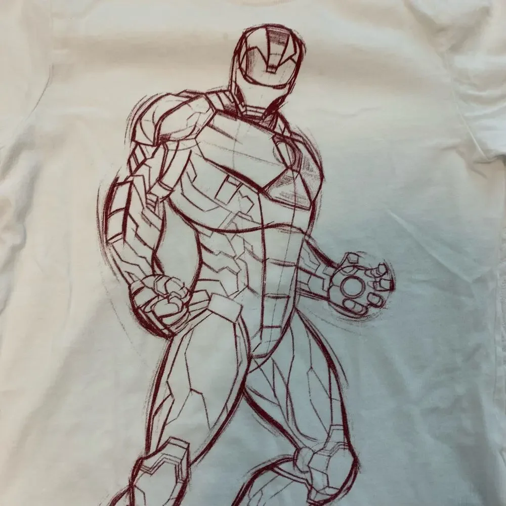 GAP Marvel Iron Man T-Shirt White Youth Small